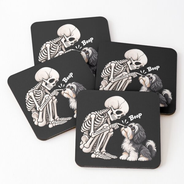 Item preview, Funny Skeleton Tibetan Terrier Dog Boop Halloween Design Mom Dad designed and sold by rafaeltto.