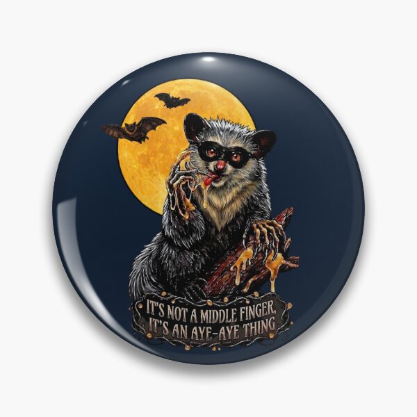 Item preview, Aye‑Aye Madagascar Moon Art – Funny Wildlife Halloween Design designed and sold by Pawethic Prints Studio.