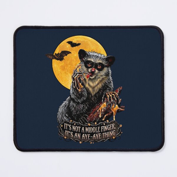 Item preview, Aye‑Aye Madagascar Moon Art – Funny Wildlife Halloween Design designed and sold by Pawethic Prints Studio.