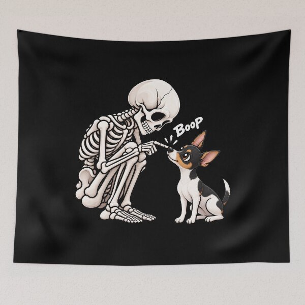 Item preview, Funny Skeleton Toy Fox Terrier Dog Boop Halloween Design Mom Dad designed and sold by rafaeltto.