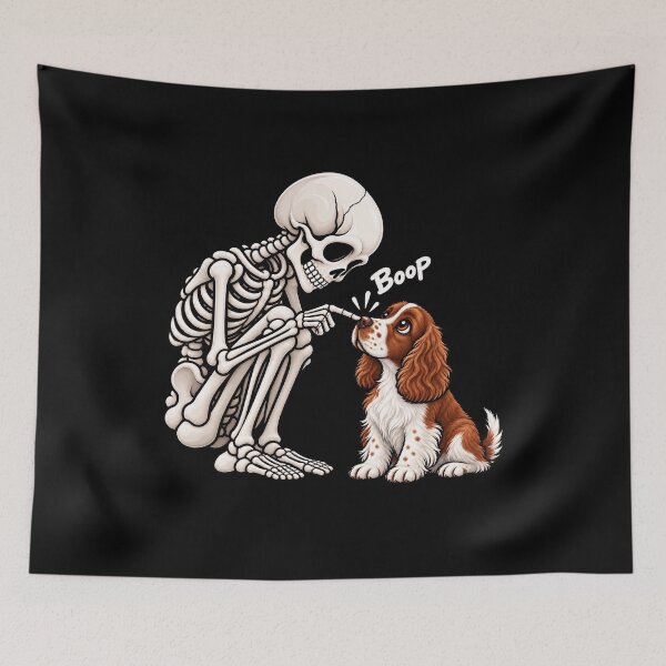 Item preview, Funny Skeleton Welsh Springer Spaniel Dog Boop Halloween Design Mom Dad designed and sold by rafaeltto.