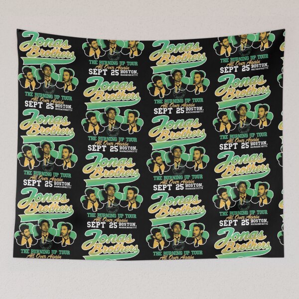 Item preview, Jonas Brothers Burning Up Tour Retro Concert Portrait designed and sold by ViniBall.