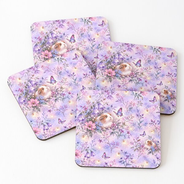 Item preview, Guinea Pigs in a Lavender Butterfly Garden designed and sold by Yeanishi.