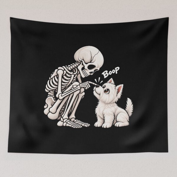 Item preview, Funny Skeleton West Highland White Terrier Dog Boop Halloween Design Mom Dad designed and sold by rafaeltto.