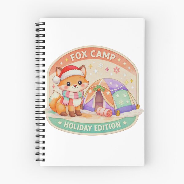 Item preview, Fox Camp Holiday Edition Pastel Outdoor Adventure Badge designed and sold by GabeMountainArt.