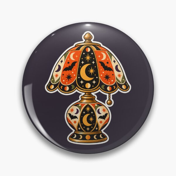 Item preview, Retro Halloween Celestial Table Lamp designed and sold by AliAltinelArt.