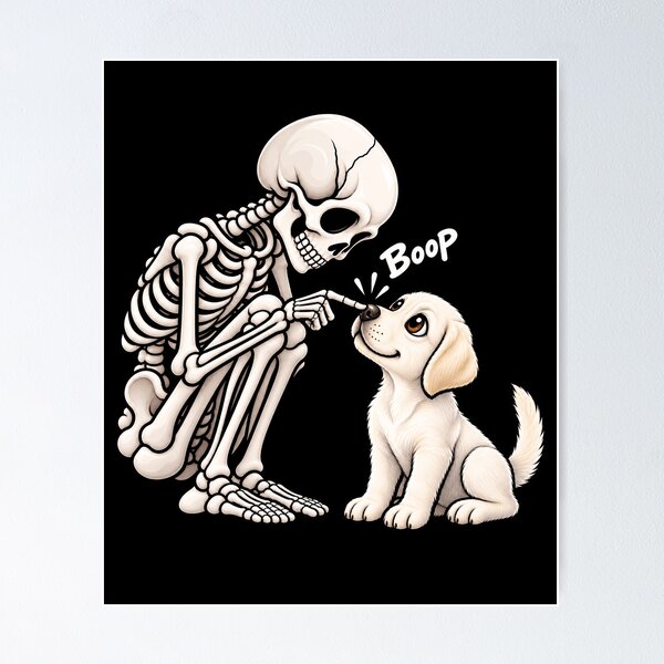 Item preview, Funny Skeleton White Labrador Dog Boop Halloween Design Mom Dad designed and sold by rafaeltto.