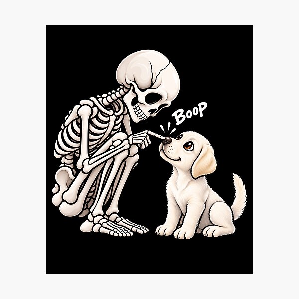 Item preview, Funny Skeleton White Labrador Dog Boop Halloween Design Mom Dad designed and sold by rafaeltto.