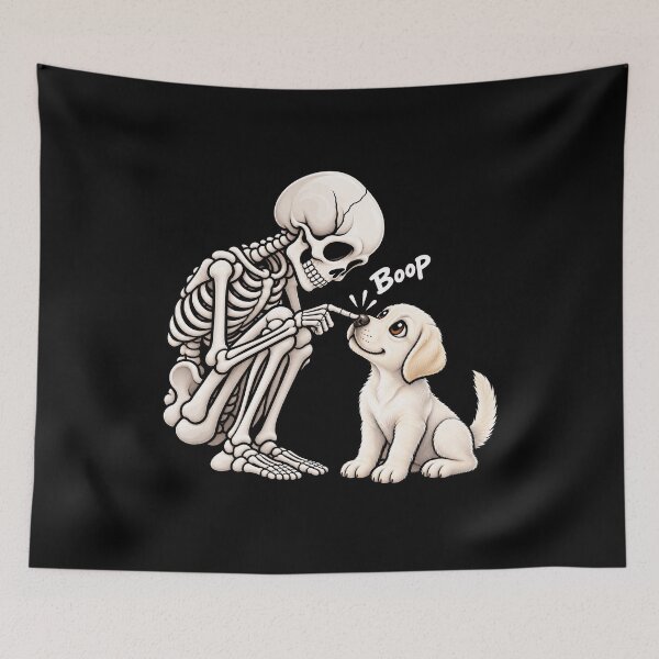 Item preview, Funny Skeleton White Labrador Dog Boop Halloween Design Mom Dad designed and sold by rafaeltto.