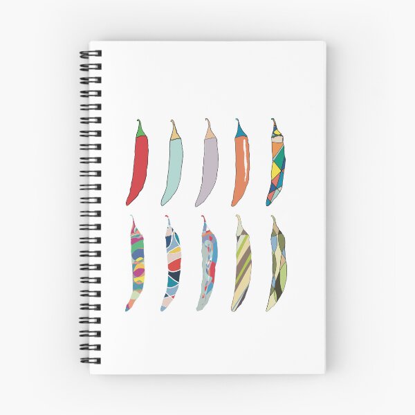 Item preview, Chilli Pepper Set of Nine - Bold Minimalist Food Line Art designed and sold by iampaulmorris.