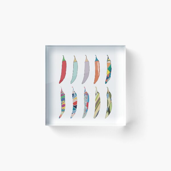 Item preview, Chilli Pepper Set of Nine - Bold Minimalist Food Line Art designed and sold by iampaulmorris.
