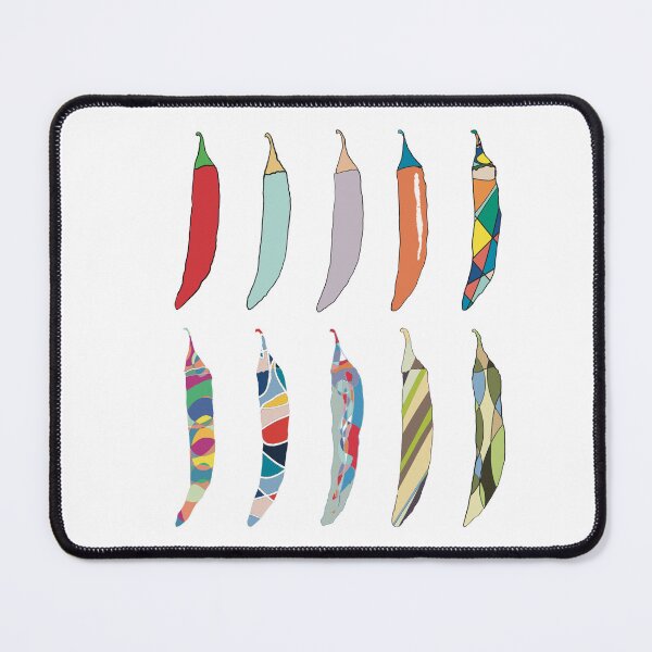 Item preview, Chilli Pepper Set of Nine - Bold Minimalist Food Line Art designed and sold by iampaulmorris.