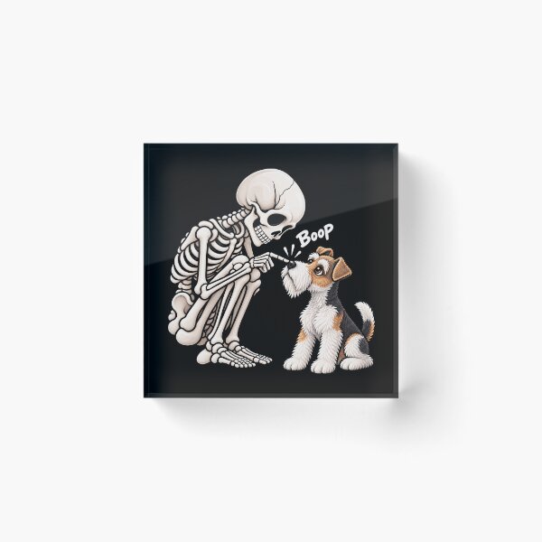 Item preview, Funny Skeleton Wire Fox Terrier Dog Boop Halloween Design Mom Dad designed and sold by rafaeltto.