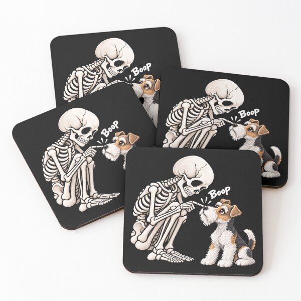 Item preview, Funny Skeleton Wire Fox Terrier Dog Boop Halloween Design Mom Dad designed and sold by rafaeltto.