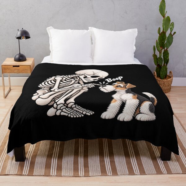 Item preview, Funny Skeleton Wire Fox Terrier Dog Boop Halloween Design Mom Dad designed and sold by rafaeltto.
