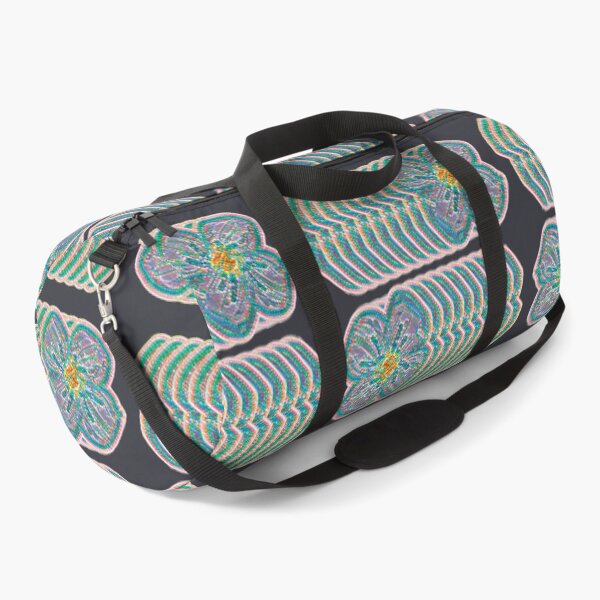 Item preview, Beaded Mosaic Floral Pattern - Teal and Pink Flower Repeat designed and sold by BalkanBloomArt.