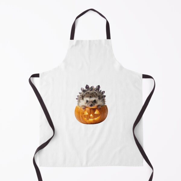 Item preview, Cute Halloween Hedgehog in Pumpkin with Amethyst Crystals designed and sold by OlesiaCraft.