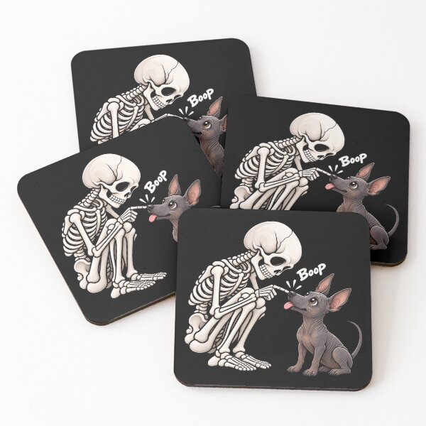 Item preview, Funny Skeleton Xoloitzcuintli Dog Boop Halloween Design Mom Dad designed and sold by rafaeltto.