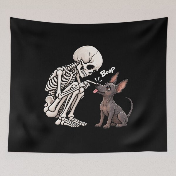 Item preview, Funny Skeleton Xoloitzcuintli Dog Boop Halloween Design Mom Dad designed and sold by rafaeltto.