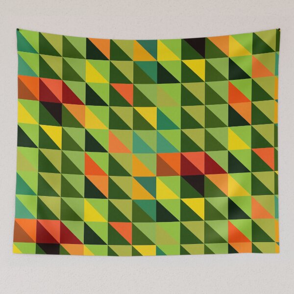 Item preview, African Daisy Triangle Textile designed and sold by AfricanMuse.