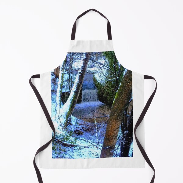 Item preview, Winter Waterfall Framed by Forest Trees designed and sold by Astute-Artio-Photography.