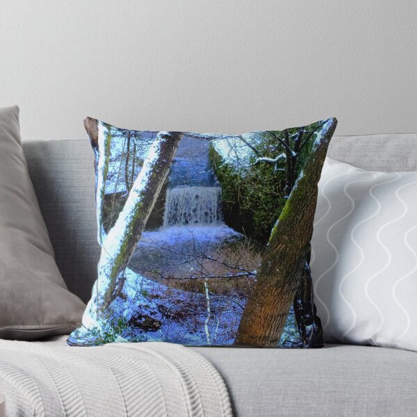 Item preview, Winter Waterfall Framed by Forest Trees designed and sold by Astute-Artio-Photography.
