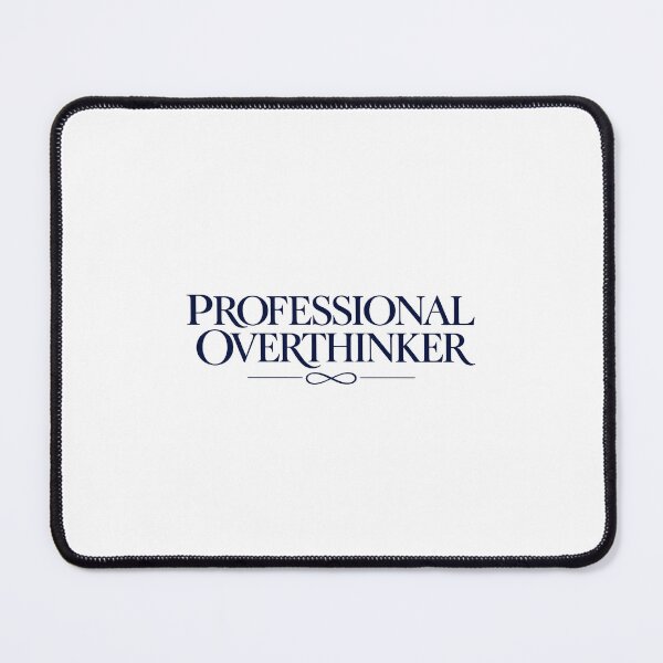 Item preview, Professional Overthinker Navy Typography designed and sold by Papillon Studio.