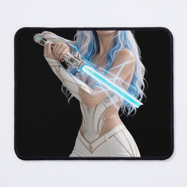 Item preview, Cyber Jedi Master Guardian Girl Beautiful Sci-Fi Art designed and sold by EvolutionMerch.