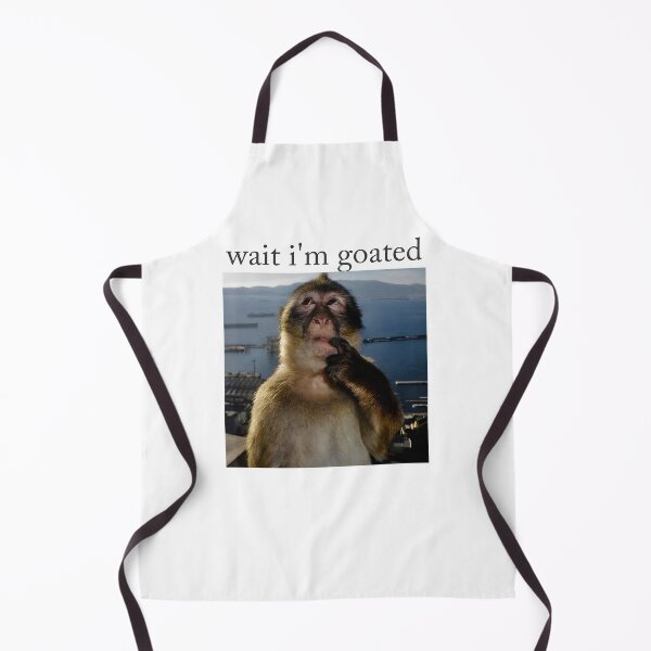 Item preview, Wait I'm Goated - Funny Thinking Monkey Meme  designed and sold by jimmyneo.