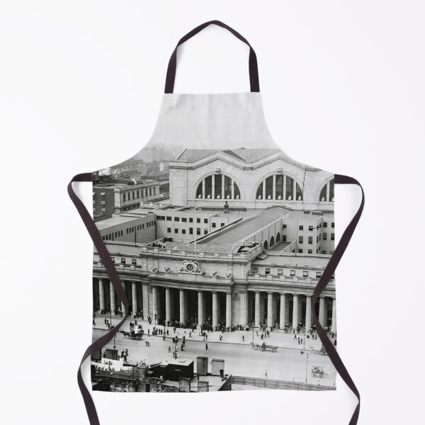 Item preview, 1915 Pennsylvania Railroad Station from Gimbel's Department Store view, New York, New York black and white vintage photograph designed and sold by Astrid Arkhangelsky.