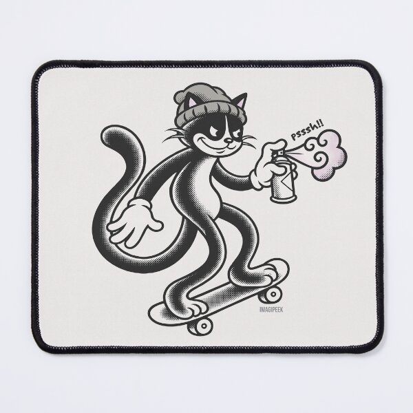 Item preview, Mischievous Skater Cat - Artist At Work designed and sold by IMAGIPEEK.