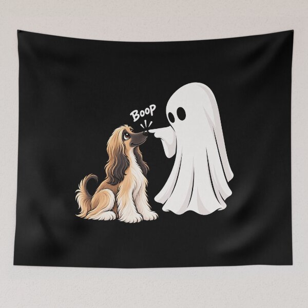 Artikelvorschau, Lustiges Geister-Afghanischer Windhund-Boop-Halloween-Design Mama Papa entworfen und verkauft von rafaeltto.