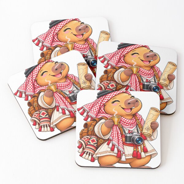Item preview, Cute Jordan Capybara – Arabian Coffee Travel Explorer designed and sold by CapybaraTravels.