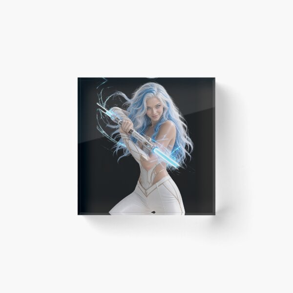 Item preview, Cyber Jedi Master tip2 Guardian Girl Beautiful Sci-Fi Art designed and sold by EvolutionMerch.