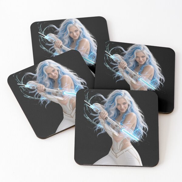 Item preview, Cyber Jedi Master tip2 Guardian Girl Beautiful Sci-Fi Art designed and sold by EvolutionMerch.