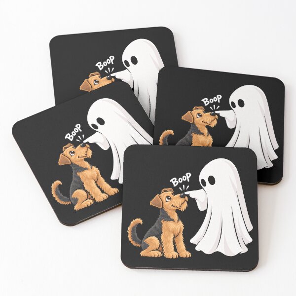 Item preview, Funny Ghost Airedale Terrier Dog Boop Halloween Design Mom Dad designed and sold by rafaeltto.