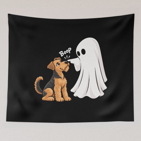 Item preview, Funny Ghost Airedale Terrier Dog Boop Halloween Design Mom Dad designed and sold by rafaeltto.