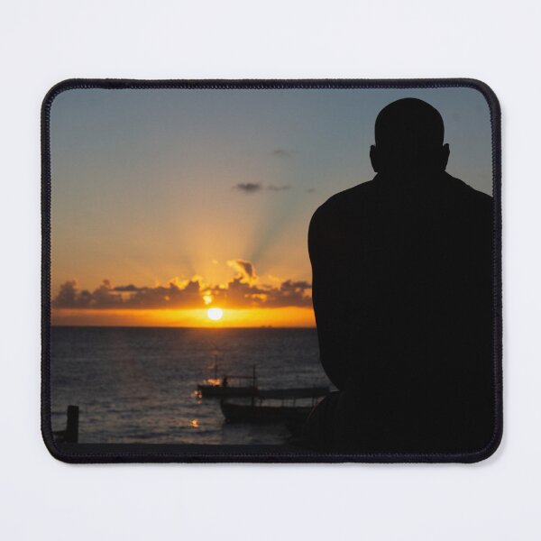 Item preview, Silhouette of Man Watching Golden Sunrise by the Ocean in Salvador da Bahia designed and sold by ThaCriações.