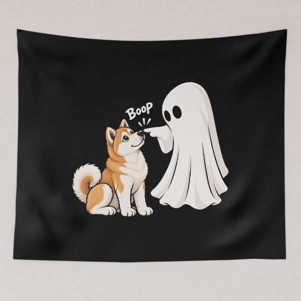 Item preview, Funny Ghost Akita Dog Boop Halloween Design Mom Dad designed and sold by rafaeltto.