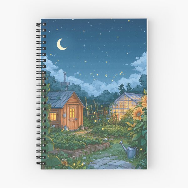 Item preview, Night‑Time Pixel Farm | Cozy Retro Moonlit Landscape Art designed and sold by Pixel8Prints.