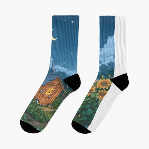 Item preview, Night‑Time Pixel Farm | Cozy Retro Moonlit Landscape Art designed and sold by Pixel8Prints.