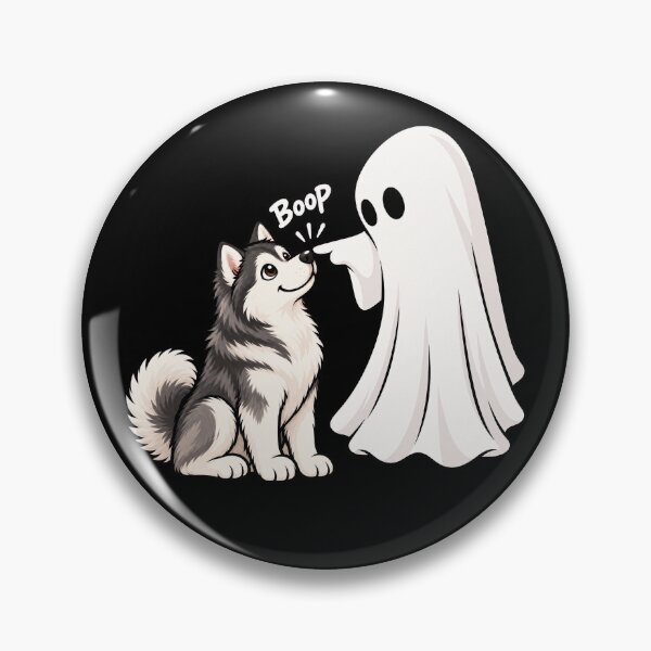 Item preview, Funny Ghost Alaskan Malamute Dog Boop Halloween Design Mom Dad designed and sold by rafaeltto.