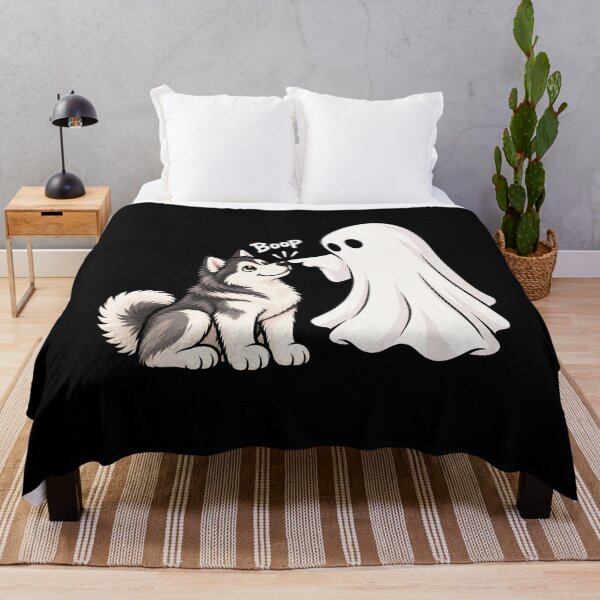 Item preview, Funny Ghost Alaskan Malamute Dog Boop Halloween Design Mom Dad designed and sold by rafaeltto.