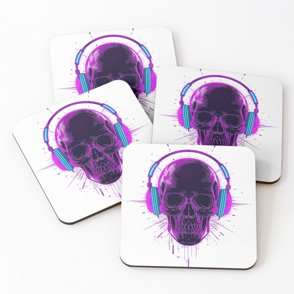 Item preview, Cyberpunk Neon Skull with Headphones designed and sold by aysenism.