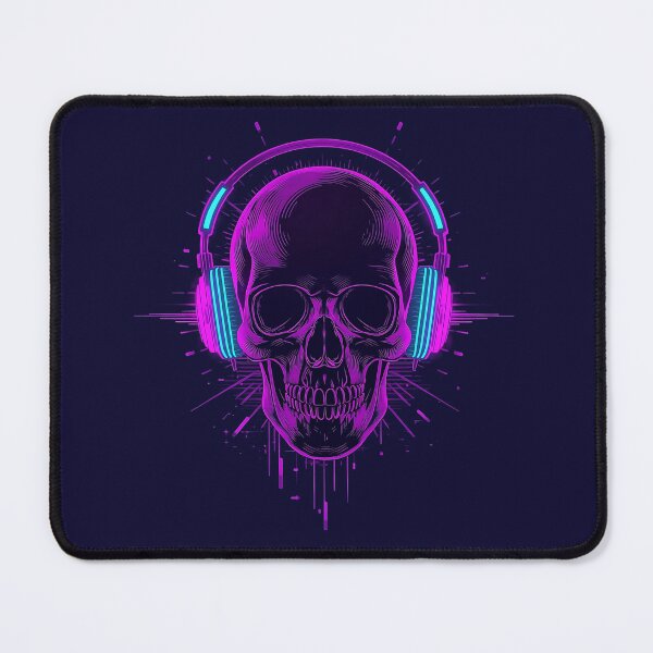 Item preview, Cyberpunk Neon Skull with Headphones designed and sold by aysenism.