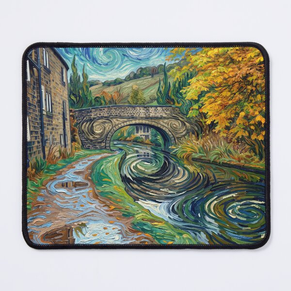 Item preview, Rochdale Canal at Brearley - Van Gogh Style designed and sold by ArtworkNorth.