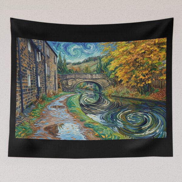 Item preview, Rochdale Canal at Brearley - Van Gogh Style designed and sold by ArtworkNorth.