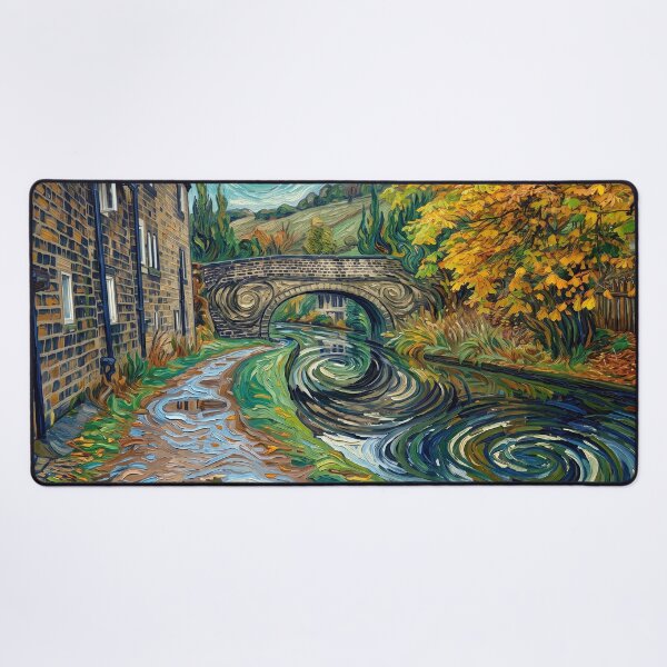 Item preview, Rochdale Canal at Brearley - Van Gogh Style designed and sold by ArtworkNorth.