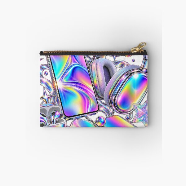 Item preview, Smartphone Daily Kit - Chrome Rainbow 2020s Lifestyle Collage designed and sold by The198X.