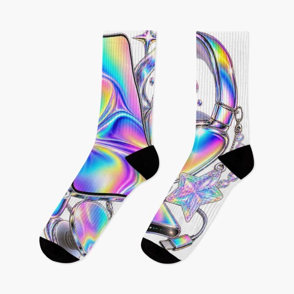 Item preview, Smartphone Daily Kit - Chrome Rainbow 2020s Lifestyle Collage designed and sold by The198X.